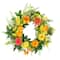6 Pack: 24'' Multicolored Chrysanthemum Floral Wreath
